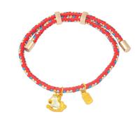 Wilgure Accessorio alla moda con grazioso ciondolo a forma di cavallo su cordoncino intrecciato, ideale come regalo per regali di compleanno, Taglia unica, come descritto