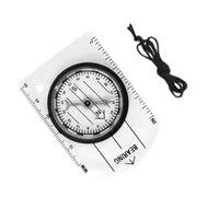 Wilgure Bussola di sopravvivenza con righello, scala, escursionismo, canottaggio, corsa di orientamento, bussola da campeggio, righello di carte, lente d'ingrandimento per leggere le mappe, righello