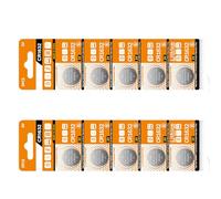 Wilgure Confezione da 10 Batterie A Bottone Litio CR1632 da 3 V per Dispositivi E Strumenti Digitali Batteria A Bottone