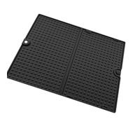Wilgure Tappetino scolapiatti per piano di lavoro, nero | Layout pieghevole in silicone per scarico, organizer per stazione di caffè, tazze, vetrerie, strumenti