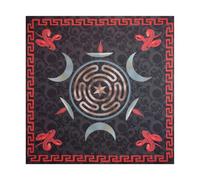 Wilgure Tovaglia quadrata tarocchi altari in tessuto tappetino da gioco astrologico porta oracoli tavolo copritavolo tappetino carta panno divino