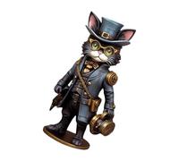 Wilgure Unico Inventore Gatti Ornamenti Vintage Resina Artigianato Per Anni Rotondi Decorazioni Per Mensole E Halloween Atmosfera Miglioramento Dell'Halloween Temi Resina