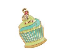 Wilgure Vivace Gelato/Tazza/Telefono A Forma Di Fascino In Acciaio Inox Per Chiave Della Cinghia Telefonica Artigianale Progetti Accessori Della Collana Ciondolo Di Gelato Fatto A Mano, Taglia unica