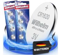 Wilhelm, batteria a bottone al litio CR1620 CR 1620, 3 V, 70 mAh, ø16 x 2 mm, DL1620, 6620