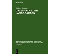 Wilhelm Bruckner Die Sprache der Langobarden (Copertina rigida)