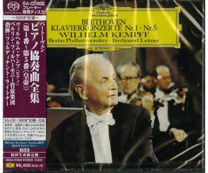 Wilhelm Kempff/Leitner/BPO NEW 2CD (SHM-SACD) Beethoven Piano 5Concertos Japa...