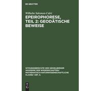 Wilhelm Salomon-Cal Epeirophorese, Teil 2: Geodätische Bewei (Copertina rigida)