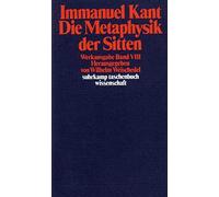 Wilhelm Weischedel Immanuel Kant Werkausgabe Band VIII: Die Metaphy (Tascabile)