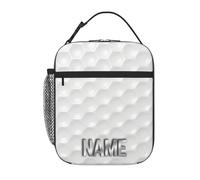 WILINNI Borsa per il pranzo con palline da golf personalizzata, portatile, a tema sportivo, borsa da viaggio, campeggio, regalo per uomini e donne, amanti del golf, Natale, compleanno (S 22)