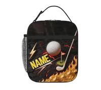 WILINNI Borsa per il pranzo con palline da golf personalizzata, portatile, a tema sportivo, borsa da viaggio, campeggio, regalo per uomini e donne, amanti del golf, Natale, compleanno (S 31)