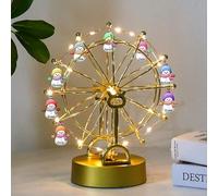 WILINNI Luci Personalizzate Della Ruota Panoramica Di Natale Con Ciondolo A Forma Di Pupazzo Di Neve Nome Personalizzato Da 1 A 12 Regalo Per La Famiglia La Coppia Compleanno Di Natale (stile 1)