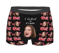 WILINNI Personalizzate Boxer Uomo Divertenti | Foto Stampate in Faccia A più Fidanzate,Mutande Uomo Divertenti,Boxer Personalizzati con Foto,Compleanno, San Valentino, S-2Xl (Stile 9)