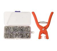 Wilitto 1 set di pinze per l'installazione di fibbie a cinque artigli in acciaio inossidabile (inclusi strumenti di installazione) per abbigliamento fai da te produzione e riparazione per cucito e