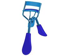 Wilitto Bigodino per ciglia con cuscinetti, design curvo, portatile, clip per ultima arricciatura, strumento professionale a lunga durata, mini piegaciglia piccolo, per donne e ragazze, blu
