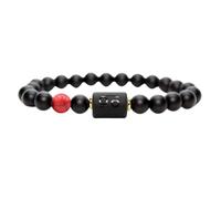 Wilitto Bracciale con design zodiacale, unisex, costellazione naturale, perline di agata naturale, cinturino elastico, segno zodiacale, distanza, amicizia, preghiera, 19 cm, Cristallo sintetico,