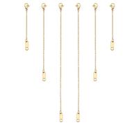 Wilitto Catena di estensione della collana di varie dimensioni 6 pezzi braccialetto esteso moschettone clip gioielli fai da te artigianato accessorio leggero in acciaio inossidabile, acciaio inox,