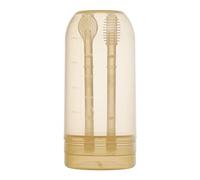 Wilitto Detergente per lingua per bambini, spazzolino da denti super morbido, con set di tazze, spazzolino da denti per bambini in silicone per uso alimentare, spazzolino da denti con setole extra