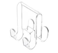 Wilitto Ganci per porta della doccia, ganci doppi per porta della doccia in vetro di spessore 1 cm, ganci in acrilico per accappatoi e asciugamani da doccia, 1 pezzo