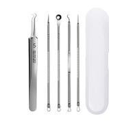 Wilitto Manico antiscivolo Estrattore Acne Clip Ultra-fine Cellulare Brufoli Cellulari Ultra-fini Clip di comedone Clip In Acciaio Inox Acne Ago Pinzette B