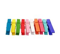 Wilitto Mollette colorate in legno, set da 10 pezzi, 3,5 cm, molletta da bucato in legno, per casa, aula e foto, da appendere