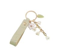 Wilitto Portachiavi per borsa, telefono, magnolia, fiore, ciondolo in metallo con design durevole e resistente alla ruggine, decorazione per borse e telefoni B