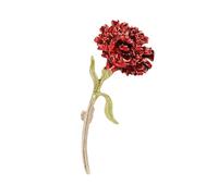 Wilitto Spilla a forma di garofano, elegante, in lega smaltata, con processo di olio gocciolante, resistente all'usura, antiruggine, versatile, accessorio per cappotti, lega metall, Pietra secondaria