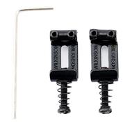 Wilkinson 10,8mm Sellette in Acciaio Vintage Saddles per Ponte Tremolo Wilkinson WVC e Chitarra Elettrica stile Strat Import, Nero (Set di 2)
