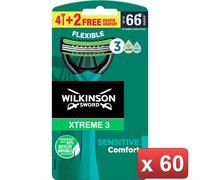 WILKINSON. 60 PEZZI - XTREME 3 NEW SENS.PZ.4+2 IN 10 CONFEZIONI 0000000442887