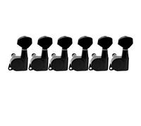 Wilkinson E-Z-LOK Black Left Handed 6 Inline Guitar Machine Head Tuning Peg Set
