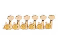 Wilkinson E-Z-LOK Gold Left Handed 6 Inline Guitar Machine Heads Tuning Pegs Set
