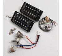 Wilkinson Humbucker Pickups Set per chitarra elettrica Gibson LP Style, cablaggio a 4 conduttori, magnete in ceramica, ad alta potenza, con kit completo di cablaggio per chitarra (kit completo di