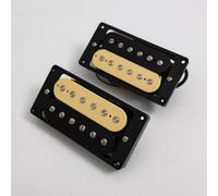 Wilkinson Humbucker Pickups Set per chitarra elettrica Gibson LP Style, cablaggio a 4 conduttori, magnete in ceramica, ad alta potenza, con kit completo di accessori per chitarra (pickup zebra)