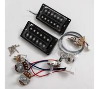 Wilkinson Humbucker Pickups Set per chitarra elettrica Gibson LP Style, cablaggio a 4 conduttori, magnete in ceramica, ad alta potenza, con kit completo di cablaggio per chitarra (kit completo di