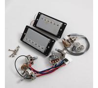 Wilkinson Humbucker Pickups Set per chitarra elettrica Gibson LP Style, cablaggio a 4 conduttori, magnete in ceramica, ad alta potenza, con kit completo di cablaggio per chitarra (kit completo di