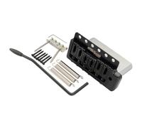 Wilkinson Serie M 52,5 mm ST Ponte Tremolo 6 Viti Blocco Completo Leva Pop-in per Chitarra Elettrica American Vintage Narrow Spacing Strat, Nero
