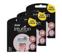 Wilkinson Sword Intuition Complete - Lamette per rasoio da donna, 18 ricariche (3 confezioni XXL da 6), design a 5 lame