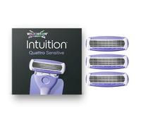 Wilkinson Sword Intuition Quattro per pelli sensibili rasoi da donna, 3 ricariche rasoio