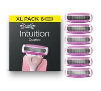 Wilkinson Sword Intuition Quattro rasoi da donna, confezione XL, 6 ricariche rasoio