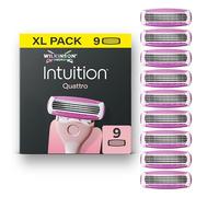 Wilkinson Sword Intuition Quattro rasoi da donna, confezione XL, 9 ricariche rasoio