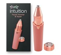 Wilkinson Sword Intuition rifinitore e regolatore per il viso da donna, rasoio per sopracciglia e rifinitore per peli del viso 2in1 con 2 accessori, 1 spazzolina per la pulizia, 1 batteria AA
