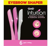 WILKINSON SWORD - Intuizione Sopracciglia Shaper da donna | Epilatore e tosaerba | Strumento esfoliante | Set di 6 rasoi usa e getta