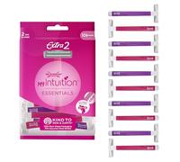 Wilkinson Sword - MyIntuition Essentials Extra 2 - Rasoio Usa & Getta - Rasoio a 2 Lame per Donna - Striascia Lubrificante con Aloe Vera - Confezione x10