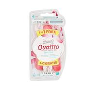 Wilkinson Sword Quattro for Women Sensitive - Rasoio usa e getta, 3 + 1 pz
