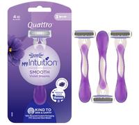 Wilkinson Sword Quattro for Women My Intuition Smooth rasoi monouso Violet Blooms 3 pz
