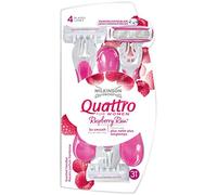 Wilkinson Sword Quattro Raspberry Rasoi Usa e getta per donne, 3 pezzi