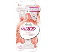 Wilkinson Sword Quattro Sparkle - Rasoio usa e getta da donna, confezione da 3