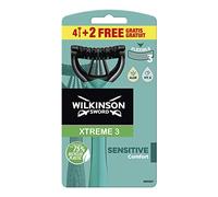 Wilkinson Sword Rasoio Usa e Getta Xtreme 3 Sensitive, 4 Rasoi + 2 in Omaggio
