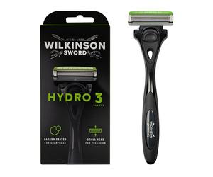 Wilkinson Sword Rasoio Wilkinson Sword Hydro 3 Skin Protection, Confezione con Manico + 1 Testina Trilama Montata, Rasoio per Uomo, Ideale per Pelli Sensibili