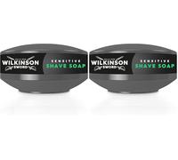 Wilkinson Sword sapone da barba per pelli sensibili. Ideale per kit da bagno da uomo, kit da barbiere a casa, sapone da barba e ciotola per pelli sensibili, confezione da 2