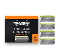 Wilkinson Sword The Face Groomer, 4 ricariche per rasoio da uomo | Rasoio regolabarba 2 in 1 a doppia lama, rifinisce, rade e regola, 4 lunghezze regolabili, con 4 lame di ricarica